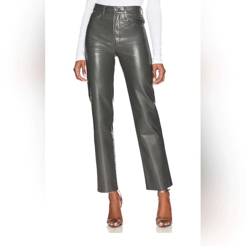 SALE! NWT Agolde Recycled Leather 90's Pinch Waist in Marker 31 $358